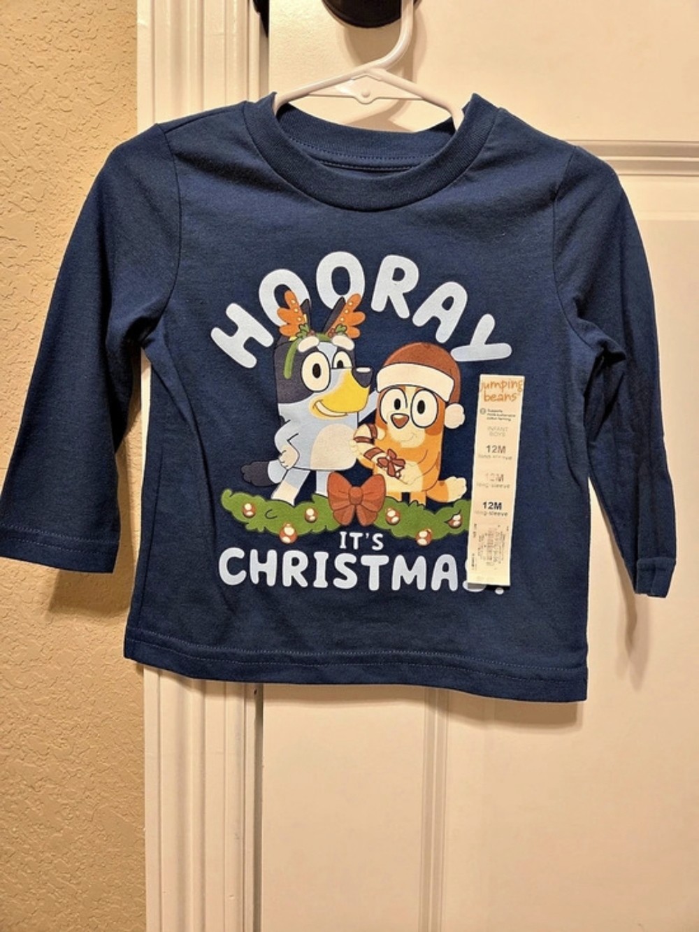 Jumping Beans Bluey Hooray It's Christmas Long Sleeve Graphic Tee